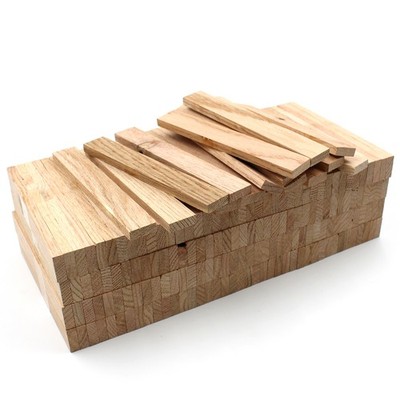 80 Stück Holzleiste Roteiche 22x8x160mm Bastelklötzchen Bastelholz Holzstab