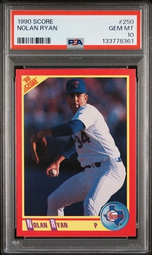 1990 Score #250 Nolan Ryan PSA 10 Gem Mint Texas Rangers HOF