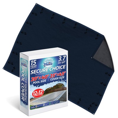 Pool Cover Choice 20'x40' Rectangle Inground Secure Choice Cobalt Blue