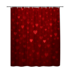 Romantic Red Hearts Shower Curtain for Love-filled Bathrooms