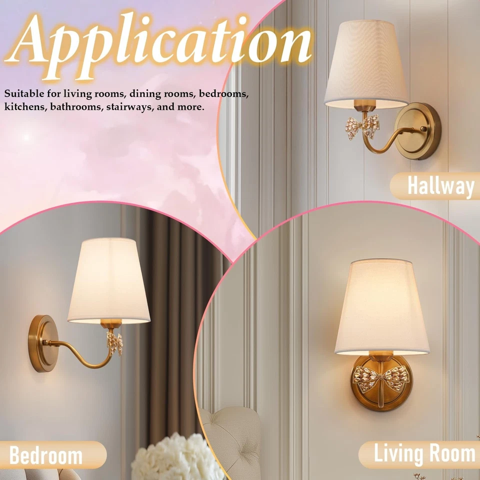 Antiguo juego de dos apliques de pared de latón, cristal ámbar vintage de granja... Foto 2 de 4