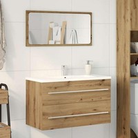 Waschbeckenunterschrank Artisan-Eiche 80X38,5X48 Cm