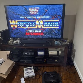 Wrestlemania The Arcade Game Sega Saturn CIB FOAM INSEET REG CARD TESTED WORKING