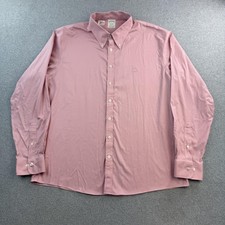 Brooks Brothers Shirt Mens XL Milano Fit Non Iron Stretch Long Sleeve Button Up