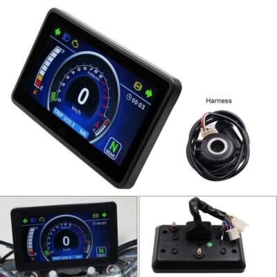 Universal Motorcycle Full LCD Screen Speedometer Digital Odometer Speed Meter×1