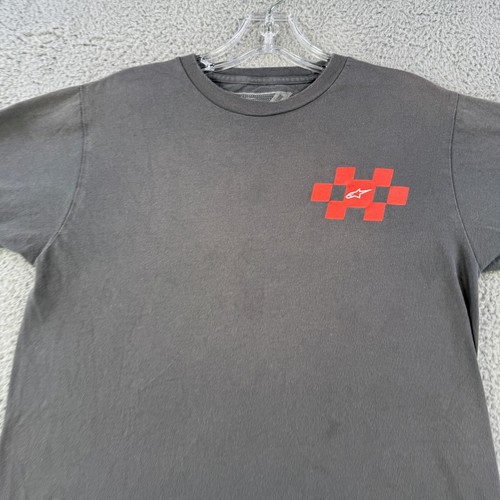 Alpinestars Shirt Mens Small Gray Graphic Grunge Bmx Moto Tee Racing - Picture 3 of 11