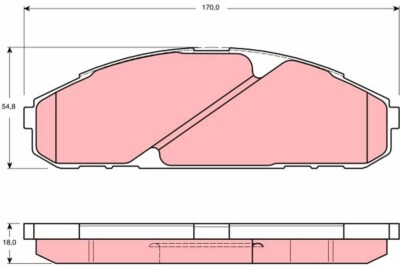 TRW GDB3394 Brake Pad Set, Disc Brake for Ford Australia Nissan