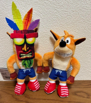 Crash Bandicoot Plush Doll Mascot Chain Set of 2 type B Namco