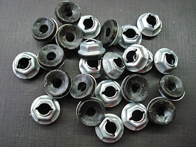 25 pcs 1/4'' script name plate letter thread cutting emblem sealer nuts for Dodge