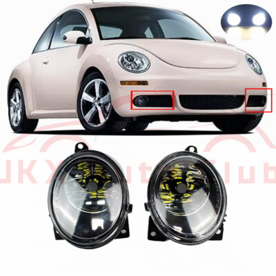 For Volkswagen Beetle 2006-2011 j 2Pcs Bumper LED Bulbs Fog Lights Driving Lamps