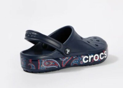 Beautiful paisley print Crocs Unisex Crocs Classic Crush Bandana Clog WT Paisley Unisex Slip On  main image 3