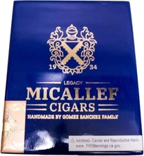 Micallef Migdalia S.E. Empty Wood Cigar Box 6" x 4.75" x 1.75"