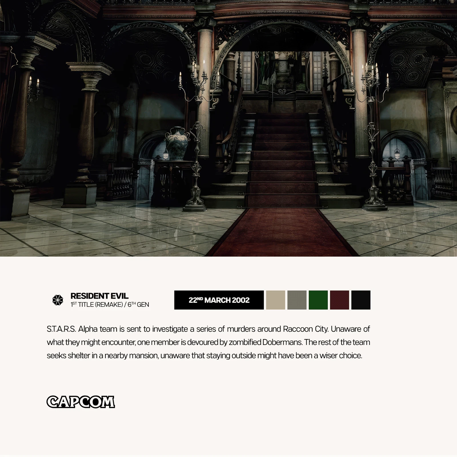 Resident Evil (2002) Video Game Art Poster