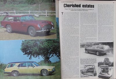 CC 1982 extracted mag article: ASTON MARTIN DBS estate & three-door DB5/6