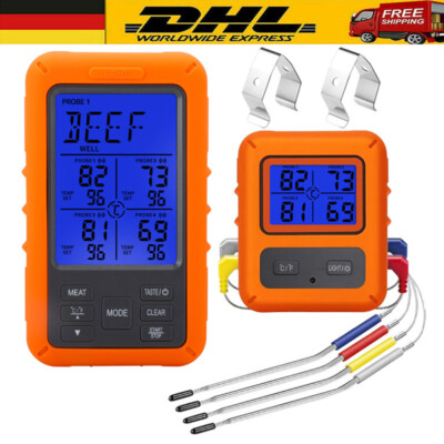 Bratenthermometer Funk-Thermometer Grill Fleisch Braten Thermometer Digital DE