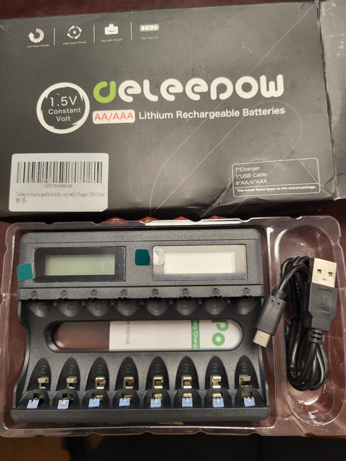 🔥Deleepow AA/AAA Battery Charger 3400mWh 1.5V, Rechargeable Lithium🔥 eBay