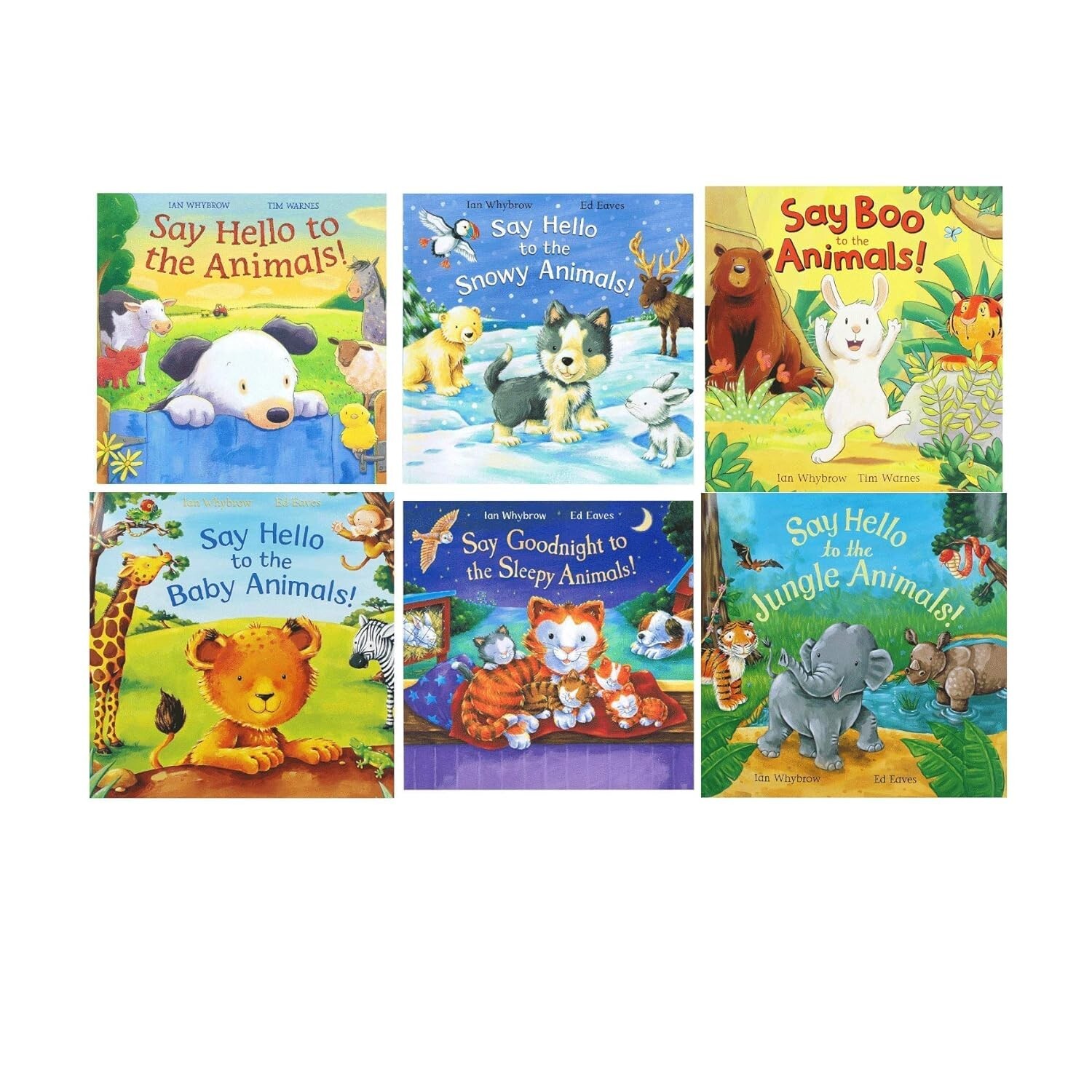 Say Hello to the Animals 6 Books Collection Set by Ian Whybrow baby animals NEW