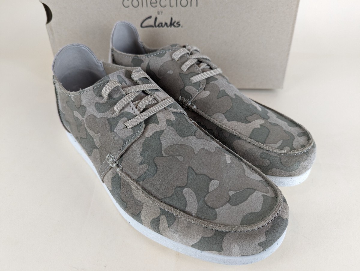 ??NIB Clarks Men’s ShacreLite Low shoes in a Sand Camouflage. Clarks ShacreLite Low Moc Oxford Shoes Mens 12 M Sand Camo  main image 2