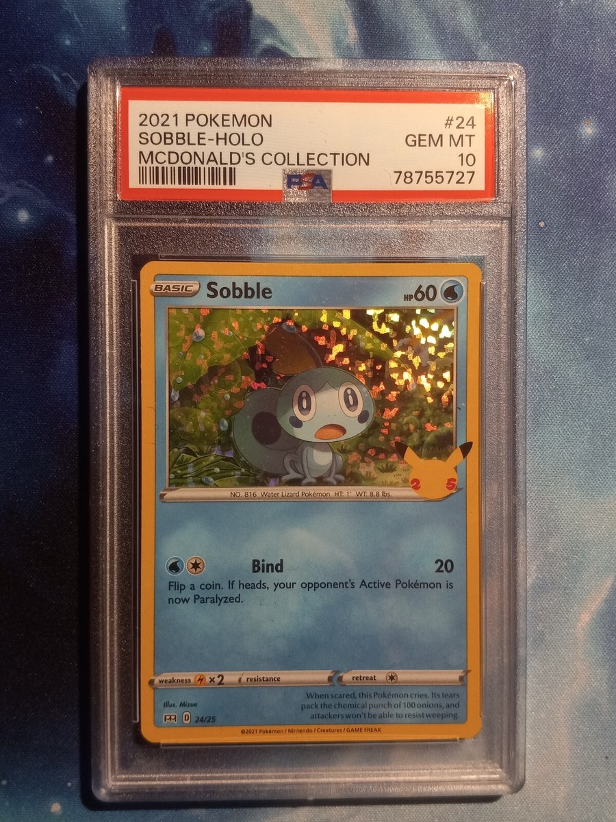 sobble pokemon card mcdonalds 24/25 25th Anniversary Holo Pokemon Near Mint Lx2 / / 1 Artist Pokemon TCG 25th Anniversary McDonalds