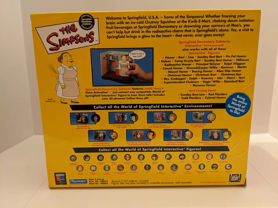 Los Simpson ESCUELA CAFETERÍA Playmates juego con figura LUNCH LADY DORIS Foto 3 de 4