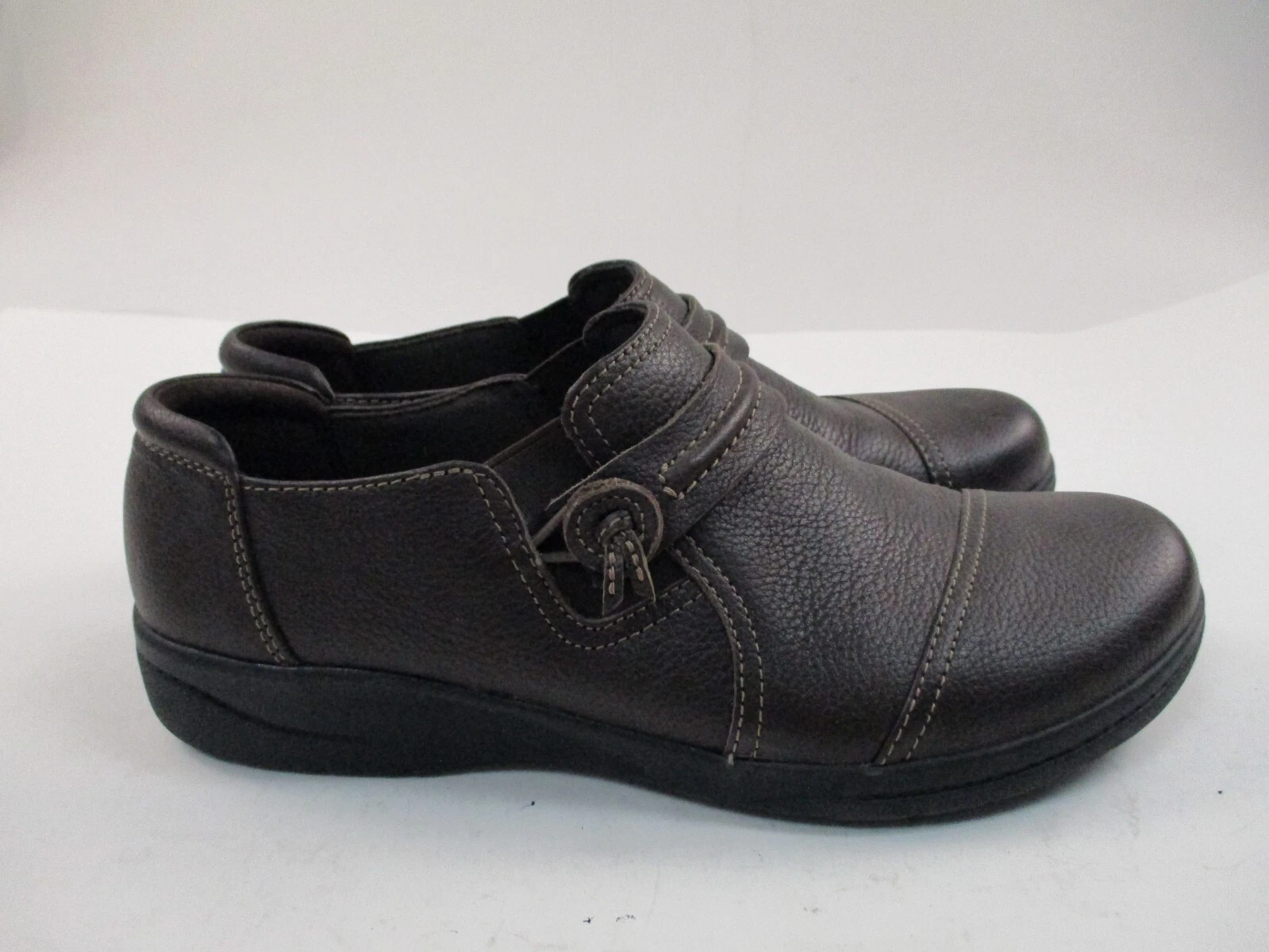 Clarks Collection scarpe donna 8 5 mocassini Cheyn Madi casual 15807 pelle marrone