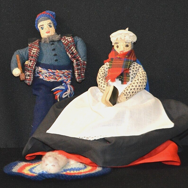 "FELIX & ORSALIE" EXPO 67 MONTREAL. Wire armature dolls w/cat. PRICE SLASHED!!!