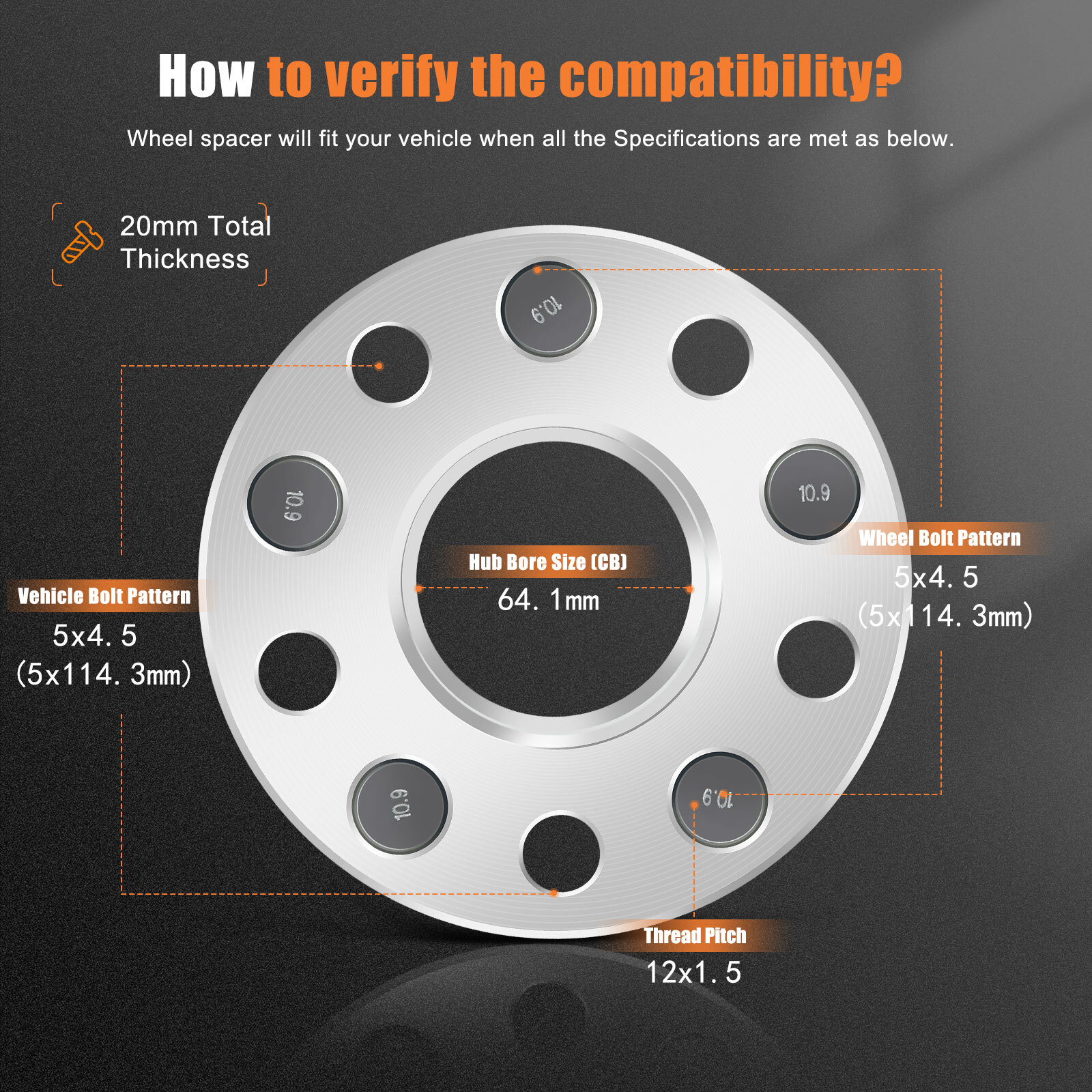 Acura NSX Wheel spacers 4 pcs
