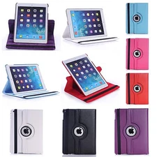 CASE FOR APPLE IPAD AIR IN VARIOUS COLOUR PU LEATHER 360 DEGREE ROTATING COVER