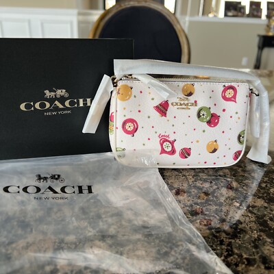 Coach Ornament Print Nolita 15 Wristlet (Chalk) - Christmas