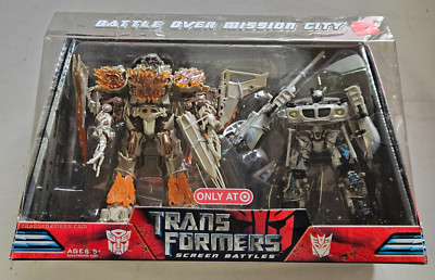 NEW Transformers Movie Screen Battles Over Mission City Megatron Vs Autobot Jazz