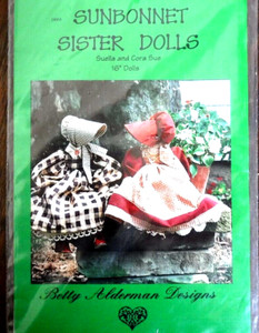 Sunbonnet Sue Sister Dolls pattern New Uncut 16 Inch Dolls