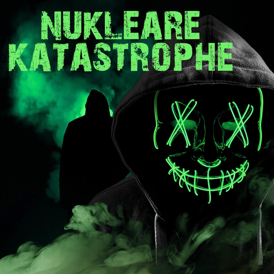 LED Maske mit farbigen Leuchtschnüren Halloween Party Cosplay - Bild 3 von 4