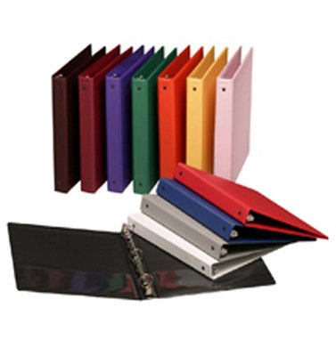 Assorted Colors 3-Ring Binders, 2 inch Capacity, 8.5 x 11, Case of 8 
