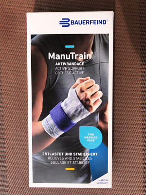 Bauerfeind Handgelenk-Aktivbandage ManuTrain, OVP neu unbenutzt Gr. 1, re. Titan