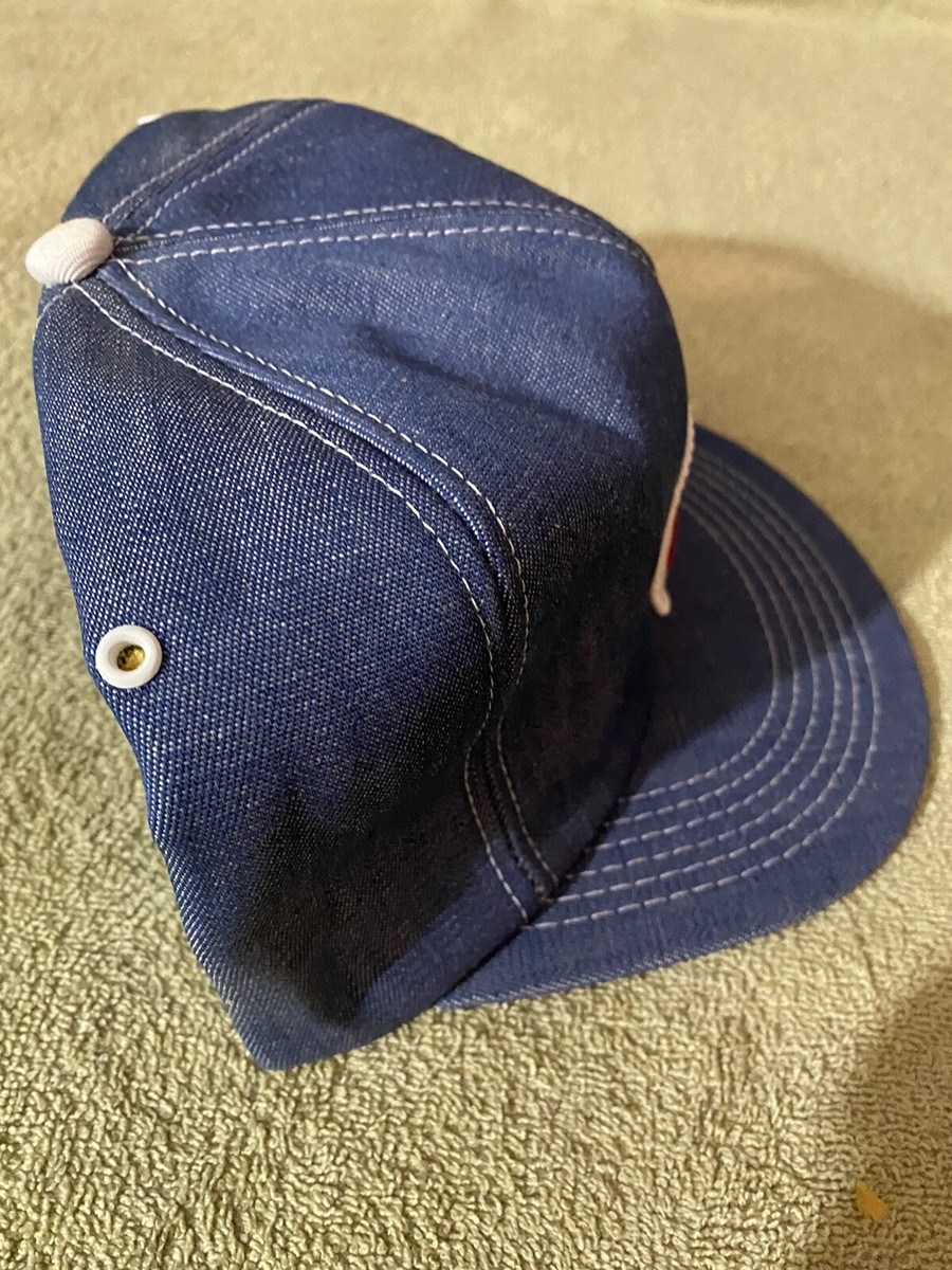 Vintage RARE K Products Denim Style AMPI Dairy Cheese Patch Snapback Vintage Hat View 3