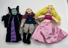Disney Store Plush Doll Lot Sleeping Beauty 9  Prince Phillip Maleficent