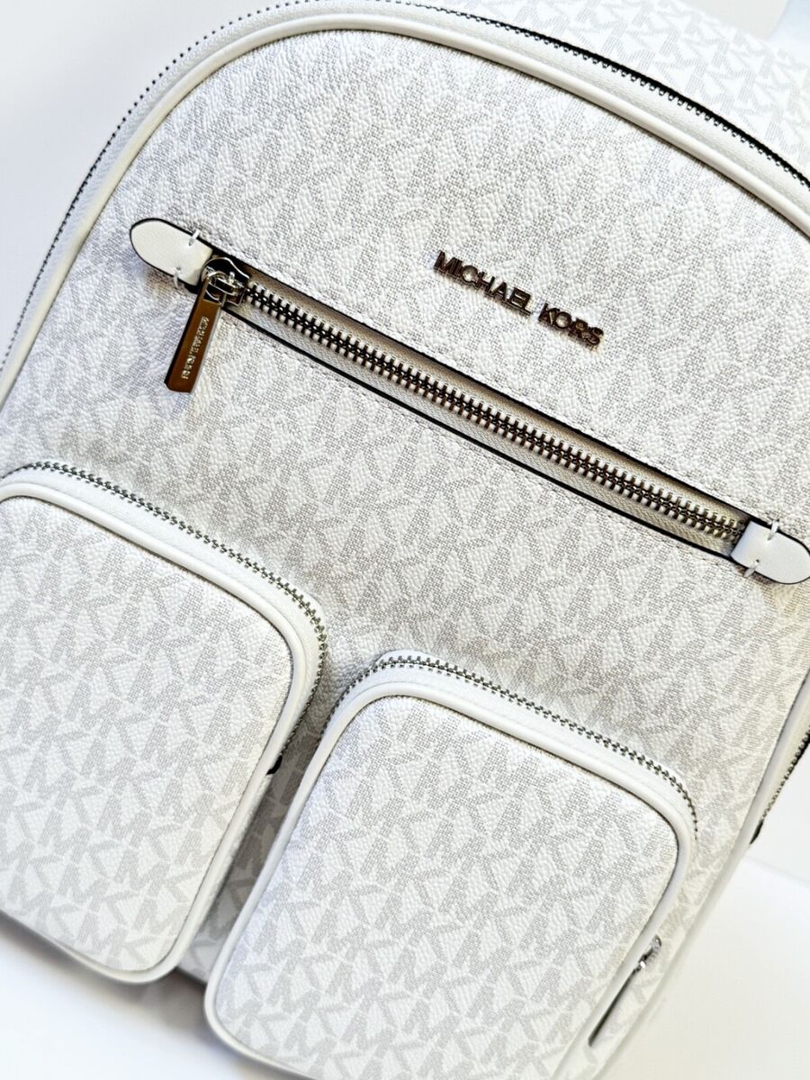 MICHAEL KORS JET SET ITEM MEDIUM POCKET BACKPACK MK OPTIC MICHAEL KORS JET SET ITEM MEDIUM POCKET BACKPACK MK OPTIC
