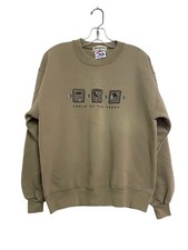 VTG 90’s Jerzees Made In USA Tan Golf Sweater Embroidered Mens Size Medium