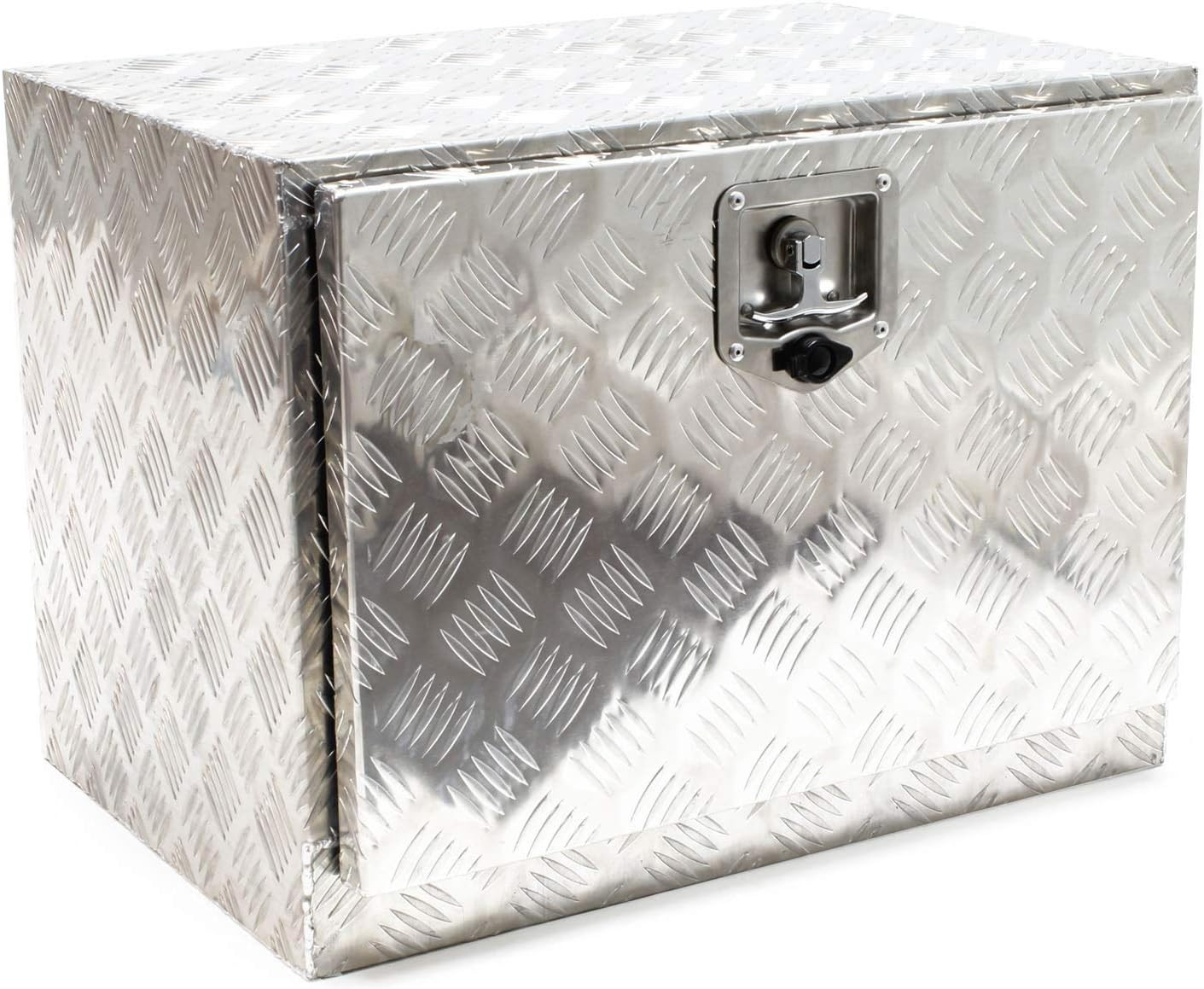 Boîte de rangement aluminium anti-vol avec serrure pour remorque de chantier