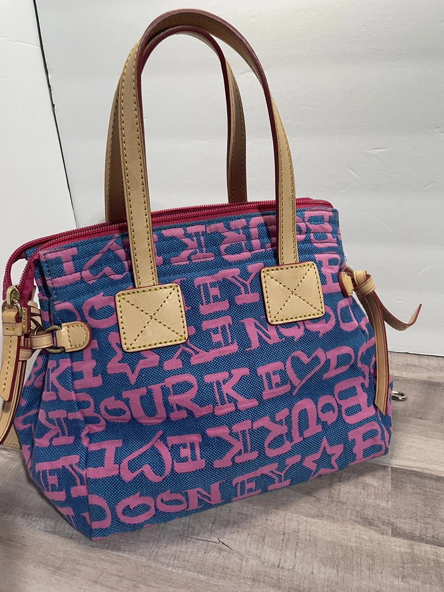 Dooney and Bourke tote-blue/pink graffiti