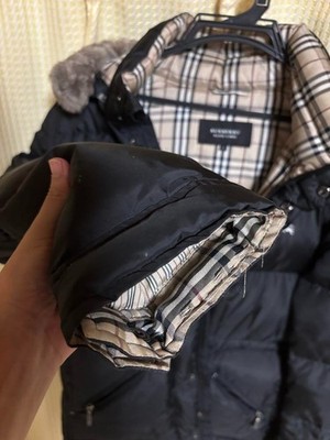 BURBERRY BLACKLABEL Black Down Jacket, Size M, Black Check | eBay