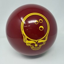 Elite Bowling Ball Skull Head Grateful Dead RED Drilled