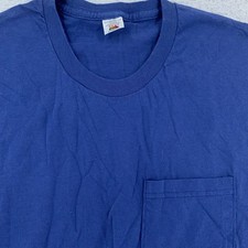 Vintage Fruit of the Loom Sleeveless Pocket Muscle Tee Shirt Mens M/L Blank