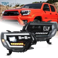 VLAND Pair LED Projector Headlights For 2012-2015 Toyota Tacoma W/Sequential