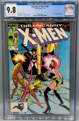 Uncanny X Men Marvel Comic Book #189 7/85  OFF White Pages CGC 9.8 Graded