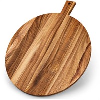 Tablett Aus Akazienholz Ø 33,5 Cm - Deko-Brett - Serviertablett