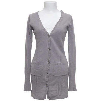 FTC, cardigan, femme, taille : S, gris, cachemire, autres, tricot côtelé #c4Z - Photo 1/4