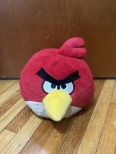 Angry Birds Red Bird 8" Plush Stuffed Animal Doll NO SOUND Still Good Condition