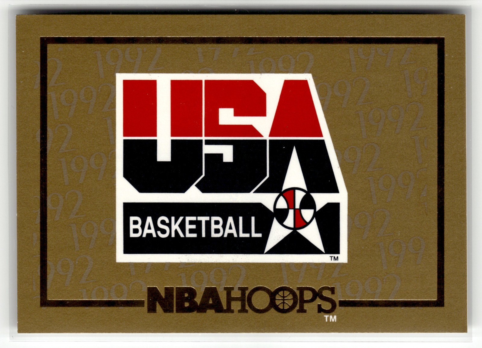 1991 NBA Hoops #NNO USA Basketball Team Card Gold (READ)