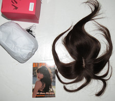 t1 Hair Toppers for Women Real Human Hair-360 3D Topper with Bangs 5 X 9 Brown